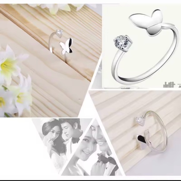 Chic S925 Silver Butterfly Ring - Picture 13 of 13